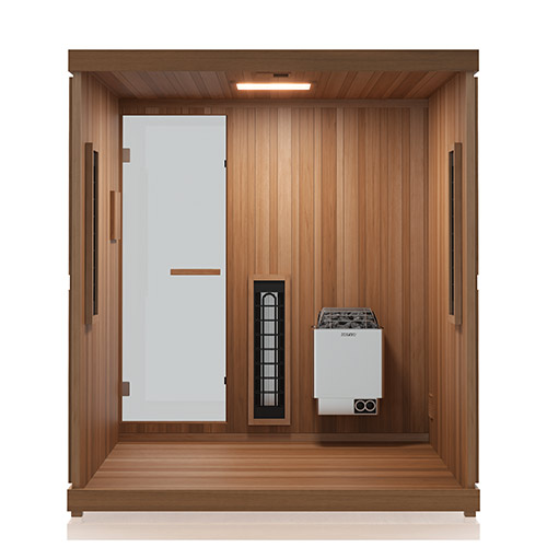 Finnmark FD-5 4-Person Home Sauna with Infrared & Traditional Heat 72